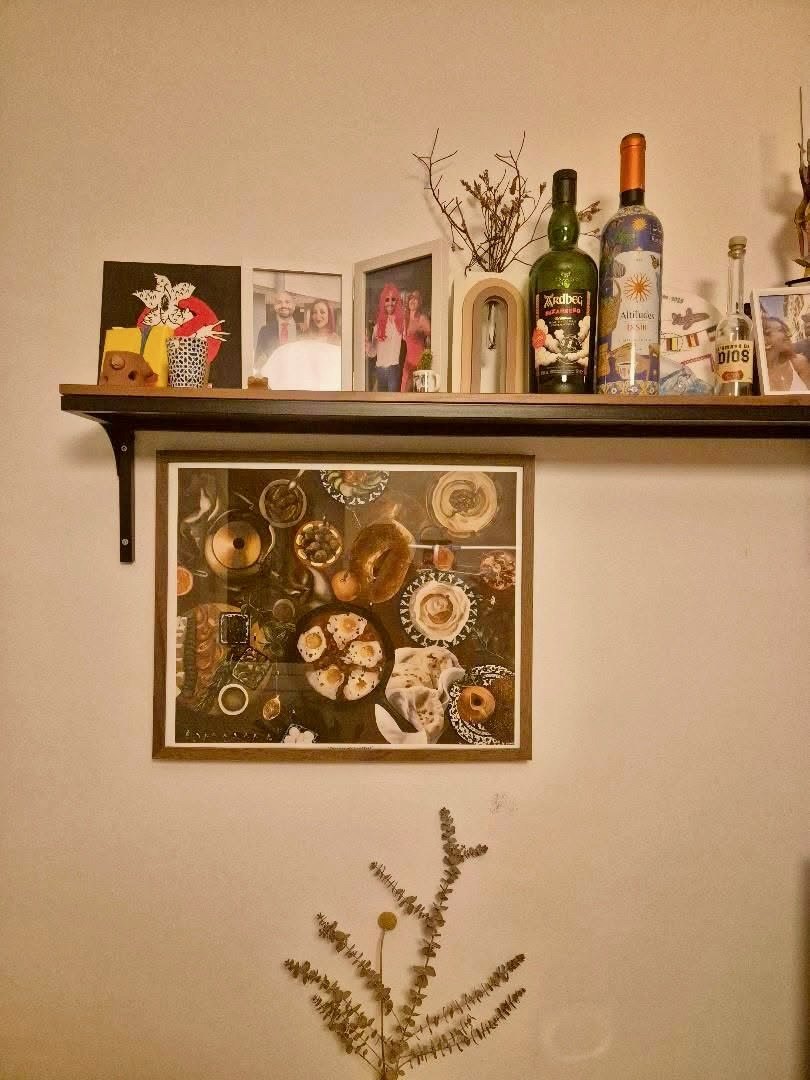 Palestinian Breakfast on a living room shelf